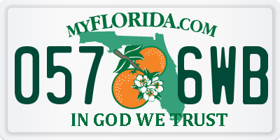 FL license plate 0576WB