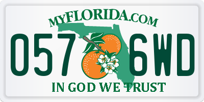 FL license plate 0576WD