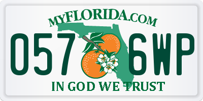 FL license plate 0576WP