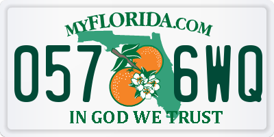 FL license plate 0576WQ