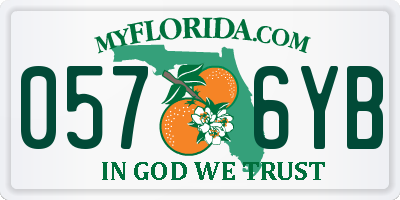 FL license plate 0576YB