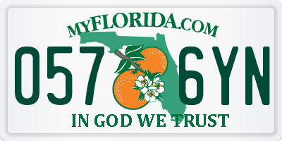 FL license plate 0576YN