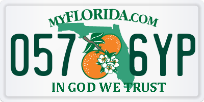 FL license plate 0576YP
