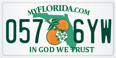 FL license plate 0576YW