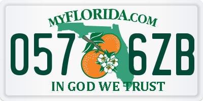 FL license plate 0576ZB
