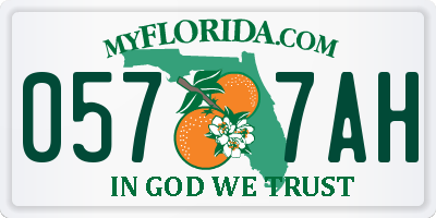FL license plate 0577AH