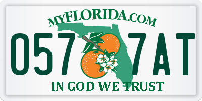 FL license plate 0577AT