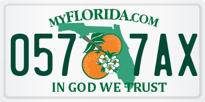 FL license plate 0577AX