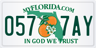 FL license plate 0577AY