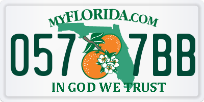 FL license plate 0577BB