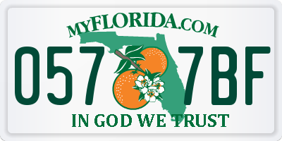 FL license plate 0577BF