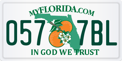FL license plate 0577BL