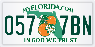 FL license plate 0577BN