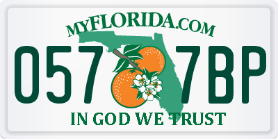 FL license plate 0577BP