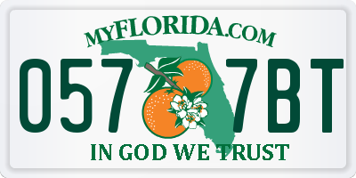 FL license plate 0577BT