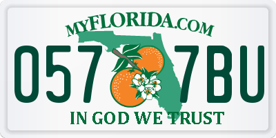 FL license plate 0577BU