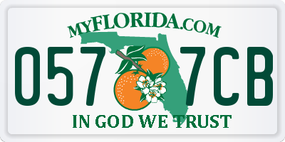 FL license plate 0577CB