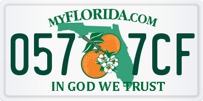 FL license plate 0577CF