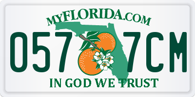 FL license plate 0577CM