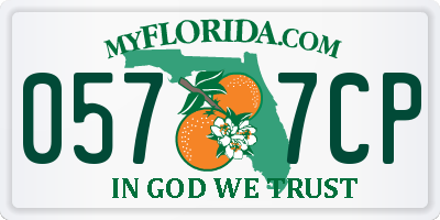 FL license plate 0577CP