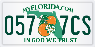 FL license plate 0577CS