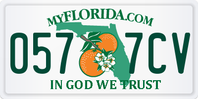 FL license plate 0577CV