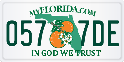 FL license plate 0577DE