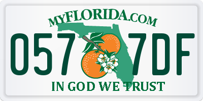FL license plate 0577DF