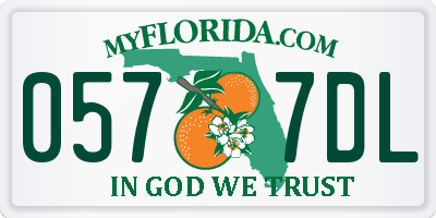 FL license plate 0577DL