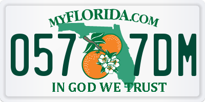 FL license plate 0577DM