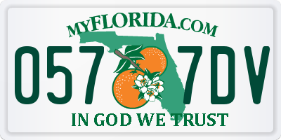 FL license plate 0577DV