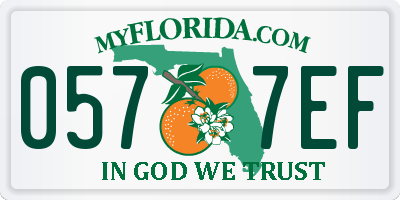 FL license plate 0577EF