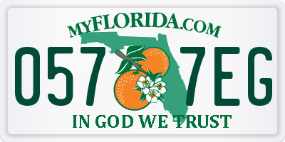 FL license plate 0577EG