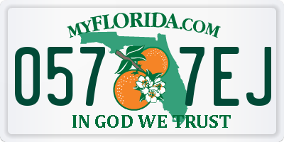 FL license plate 0577EJ