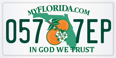 FL license plate 0577EP