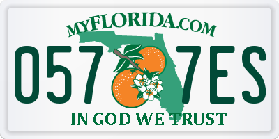 FL license plate 0577ES