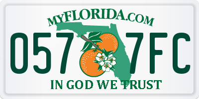 FL license plate 0577FC