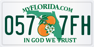 FL license plate 0577FH