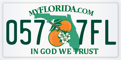 FL license plate 0577FL