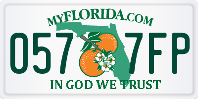 FL license plate 0577FP