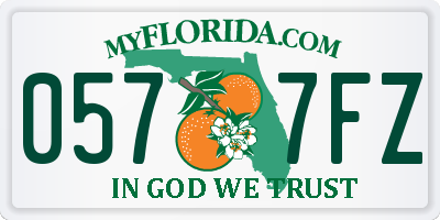 FL license plate 0577FZ