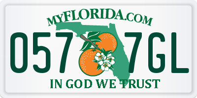 FL license plate 0577GL