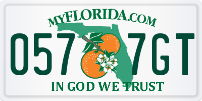 FL license plate 0577GT