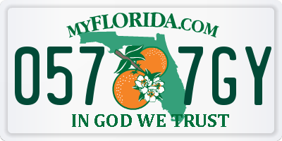 FL license plate 0577GY