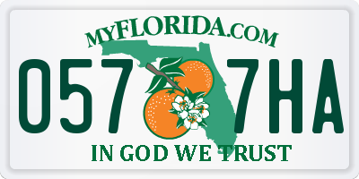 FL license plate 0577HA