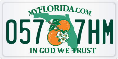 FL license plate 0577HM