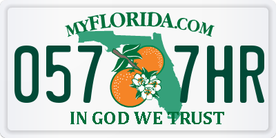 FL license plate 0577HR