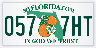 FL license plate 0577HT