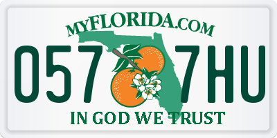 FL license plate 0577HU