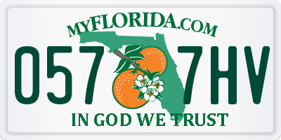 FL license plate 0577HV